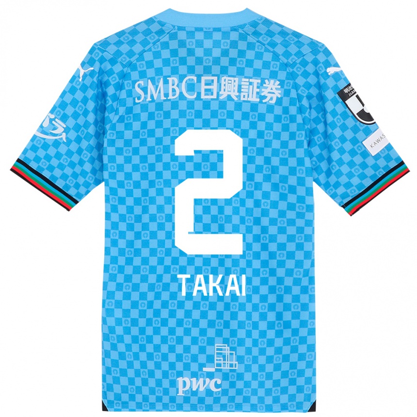 Kids Football Kota Takai #2 Azure Blue Home Jersey 2024/25 T-Shirt Canada