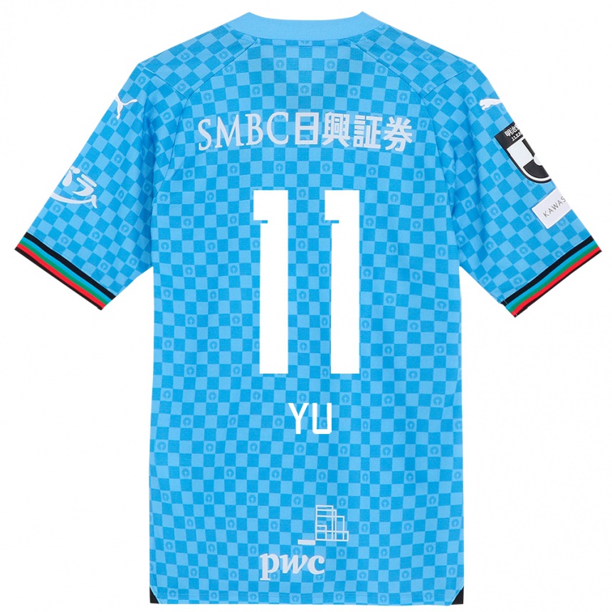 Kids Football Yu Kobayashi #11 Azure Blue Home Jersey 2024/25 T-Shirt Canada