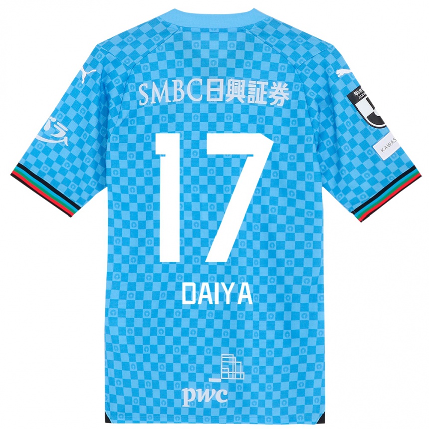 Kids Football Daiya Tono #17 Azure Blue Home Jersey 2024/25 T-Shirt Canada