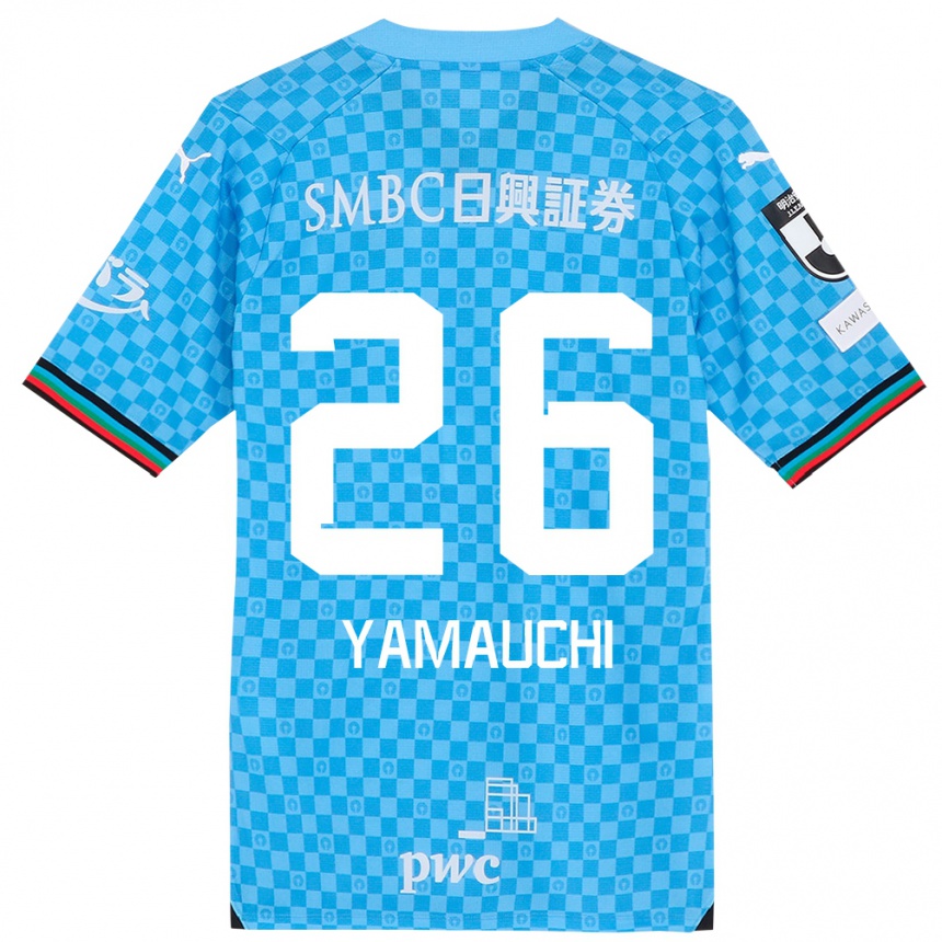 Kids Football Hinata Yamauchi #26 Azure Blue Home Jersey 2024/25 T-Shirt Canada