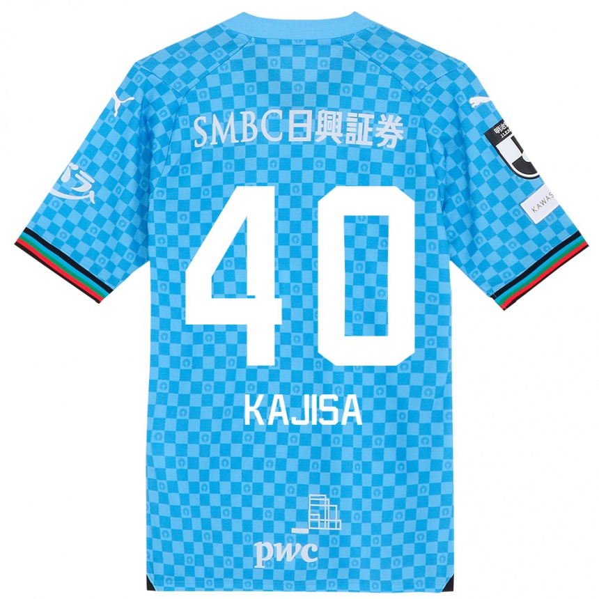 Kids Football Umi Kajisa #40 Azure Blue Home Jersey 2024/25 T-Shirt Canada