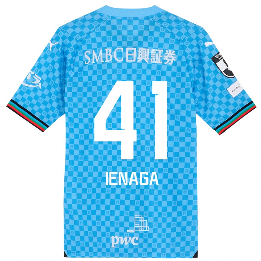 Kids Football Akihiro Ienaga #41 Azure Blue Home Jersey 2024/25 T-Shirt Canada