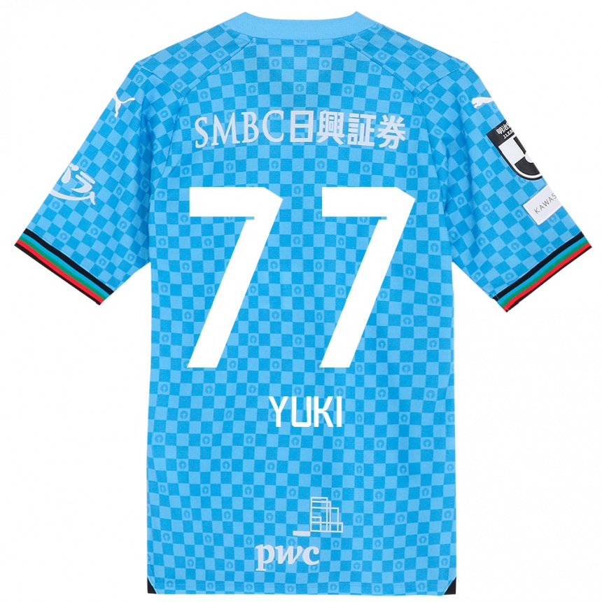 Kids Football Yuki Yamamoto #77 Azure Blue Home Jersey 2024/25 T-Shirt Canada