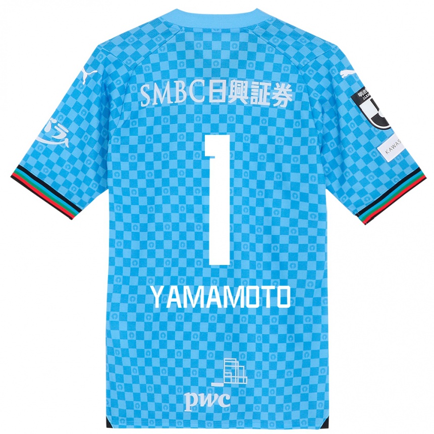 Enfant Football Maillot Kensho Yamamoto #1 Bleu Azur Tenues Domicile 2024/25 Canada