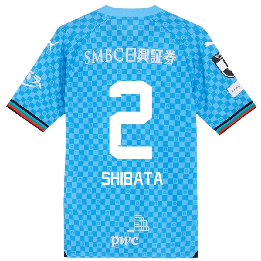 Kids Football Shotaro Shibata #2 Azure Blue Home Jersey 2024/25 T-Shirt Canada