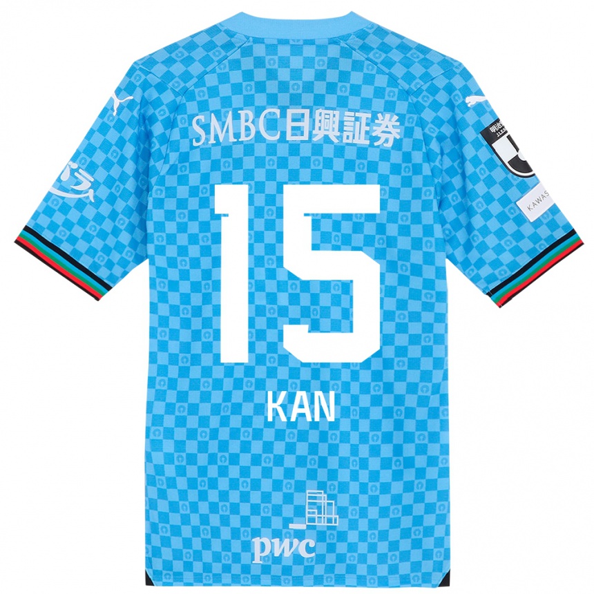 Enfant Football Maillot Noriharu Kan #15 Bleu Azur Tenues Domicile 2024/25 Canada