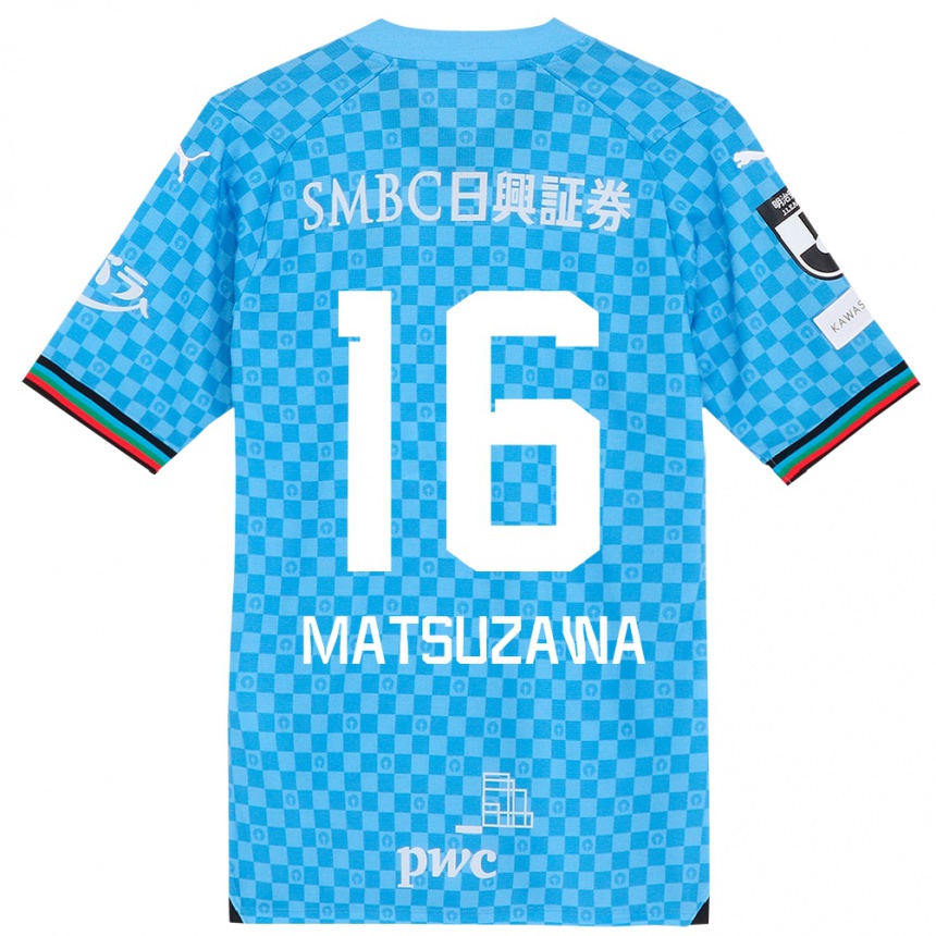 Enfant Football Maillot Naoto Matsuzawa #16 Bleu Azur Tenues Domicile 2024/25 Canada