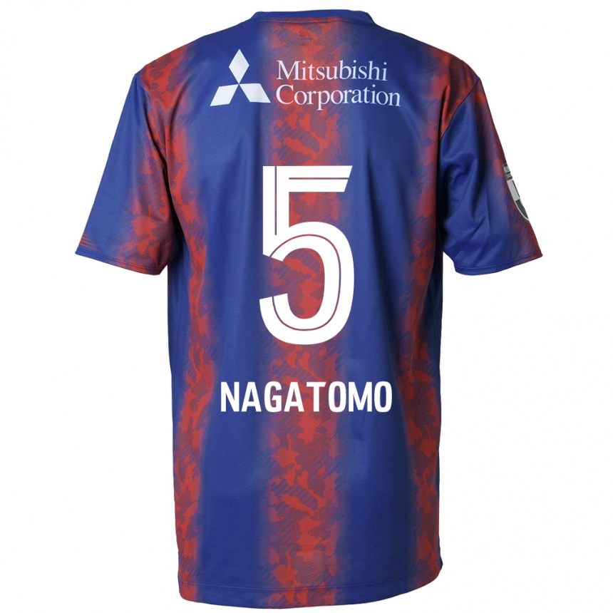 Kids Football Yuto Nagatomo #5 Blue Red Home Jersey 2024/25 T-Shirt Canada