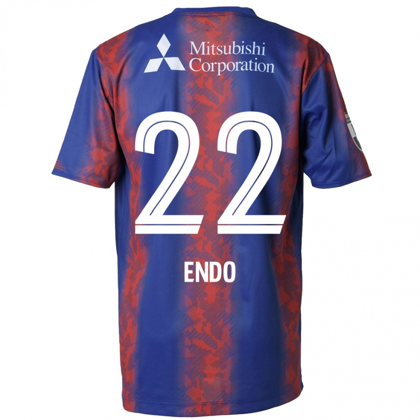 Kids Football Keita Endo #22 Blue Red Home Jersey 2024/25 T-Shirt Canada