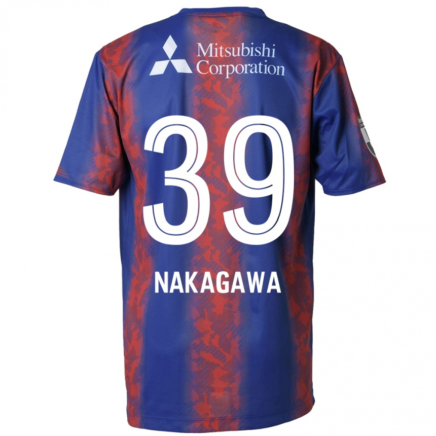 Kids Football Teruhito Nakagawa #39 Blue Red Home Jersey 2024/25 T-Shirt Canada