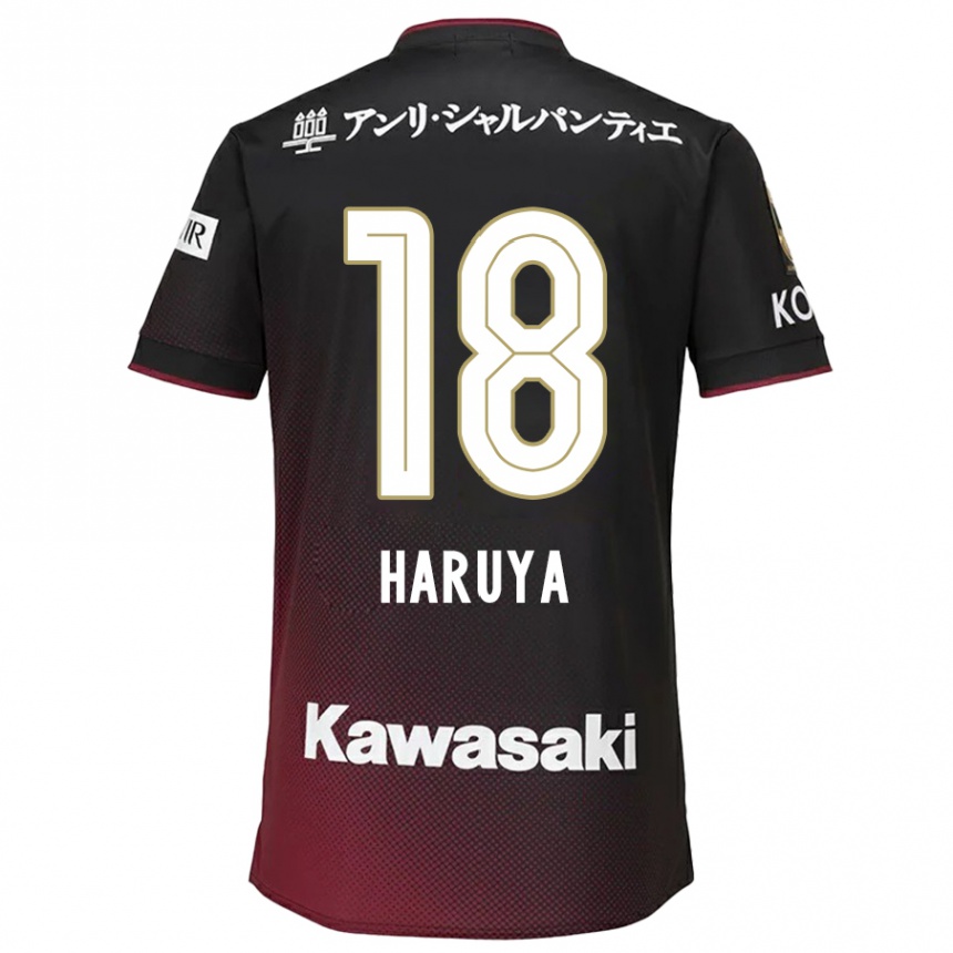 Kids Football Haruya Ide #18 Black Red Home Jersey 2024/25 T-Shirt Canada