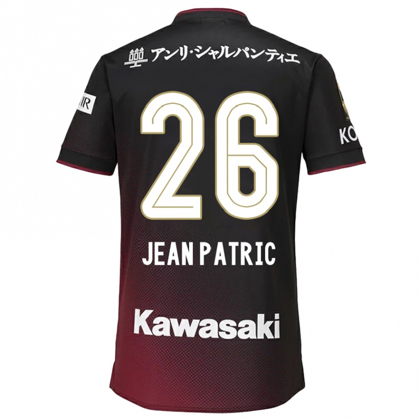 Kids Football Jean Patric #26 Black Red Home Jersey 2024/25 T-Shirt Canada