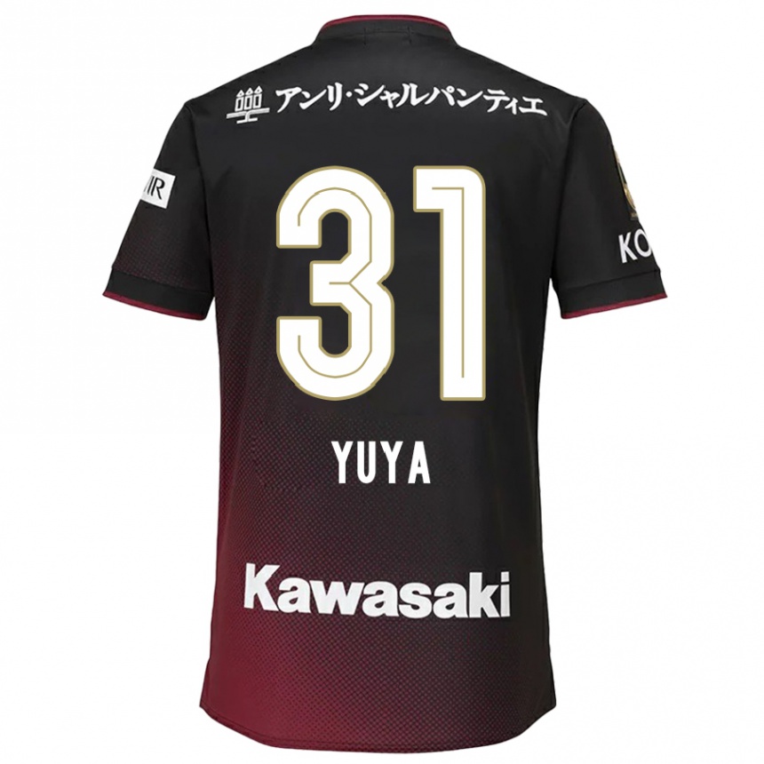 Kids Football Yuya Nakasaka #31 Black Red Home Jersey 2024/25 T-Shirt Canada