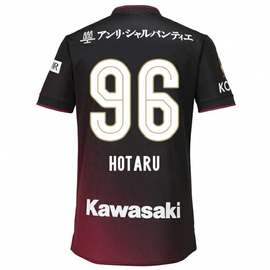 Kids Football Hotaru Yamaguchi #96 Black Red Home Jersey 2024/25 T-Shirt Canada