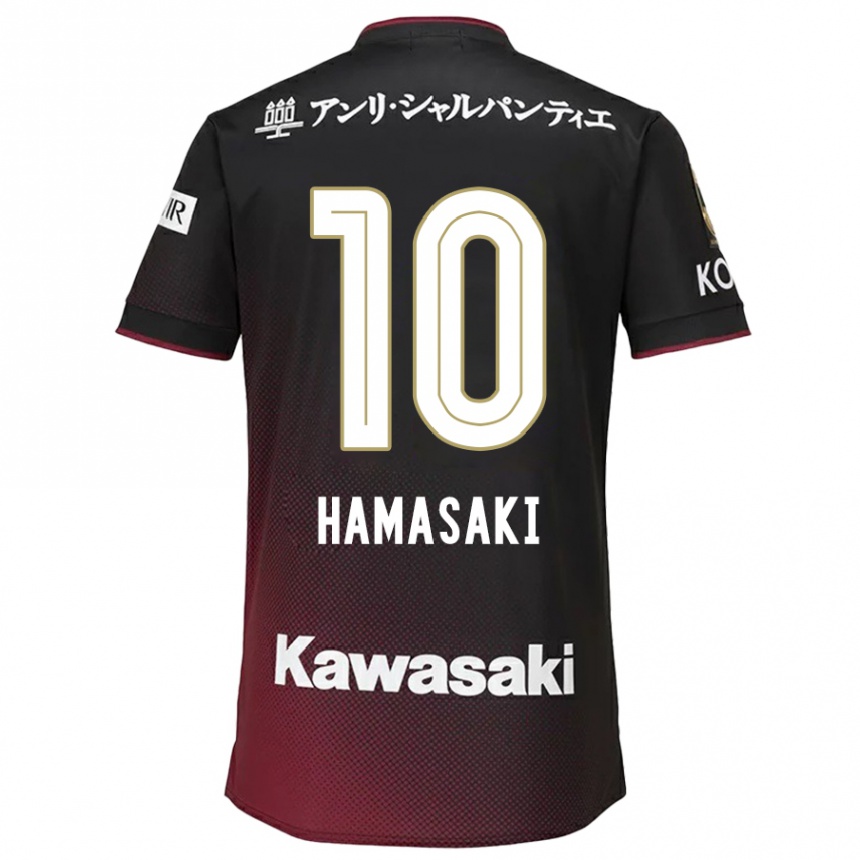 Enfant Football Maillot Kento Hamasaki #10 Noir Rouge Tenues Domicile 2024/25 Canada