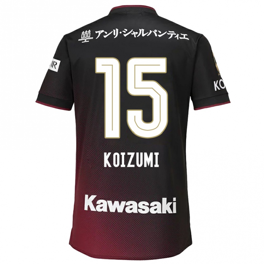 Enfant Football Maillot Fuga Koizumi #15 Noir Rouge Tenues Domicile 2024/25 Canada