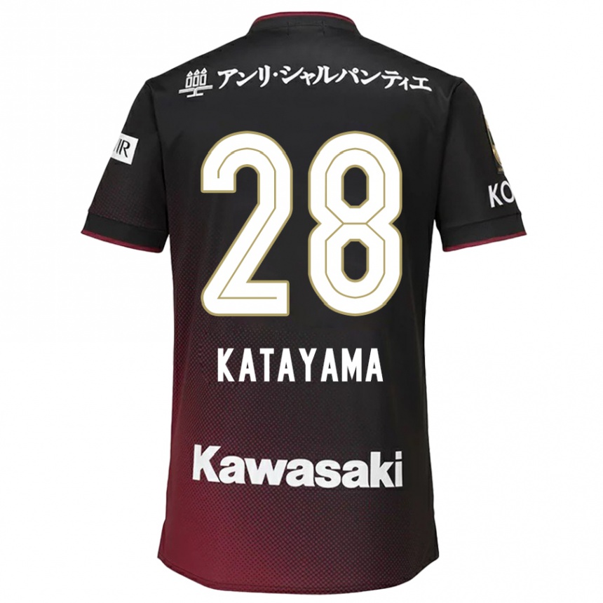 Enfant Football Maillot Kota Katayama #28 Noir Rouge Tenues Domicile 2024/25 Canada