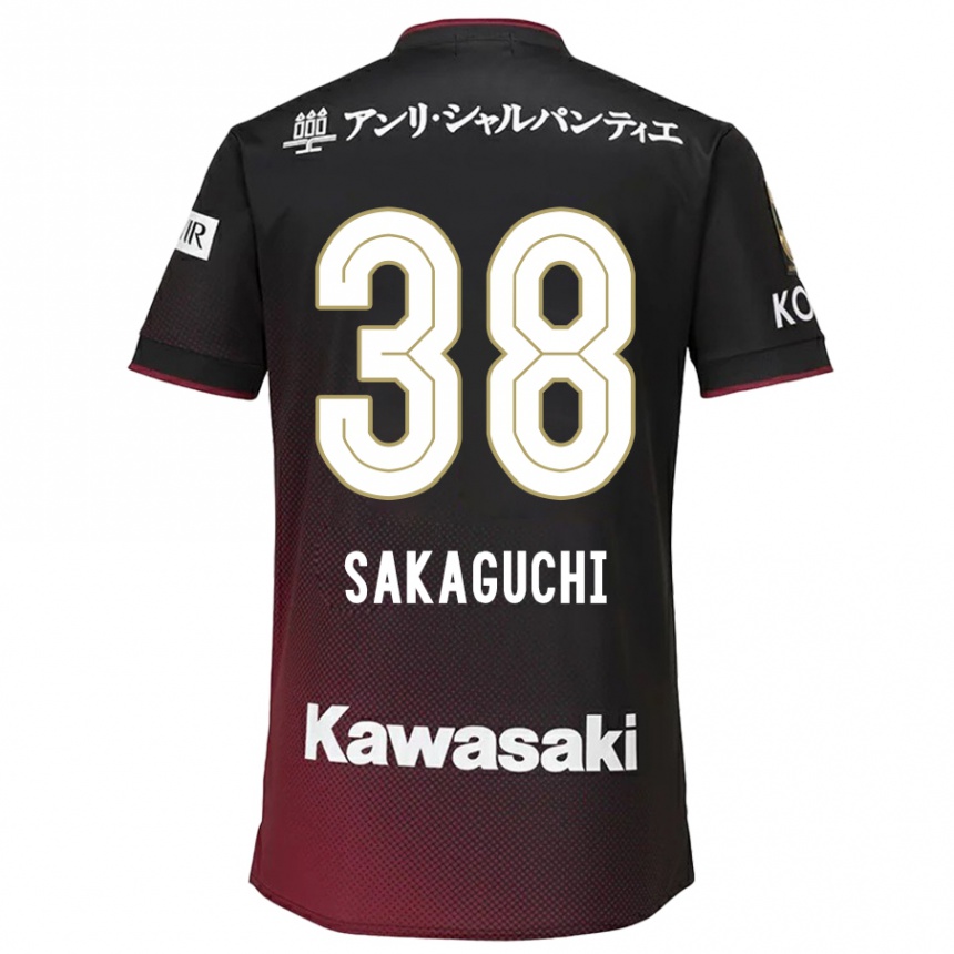 Enfant Football Maillot Yuki Sakaguchi #38 Noir Rouge Tenues Domicile 2024/25 Canada