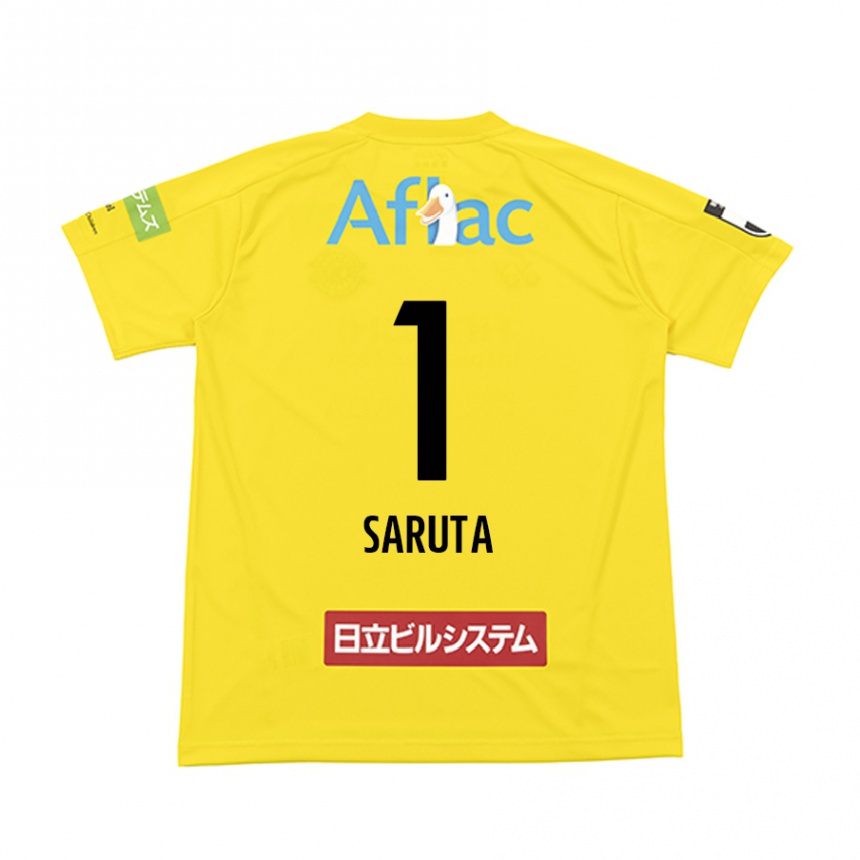 Kids Football Haruki Saruta #1 Yellow Black Home Jersey 2024/25 T-Shirt Canada