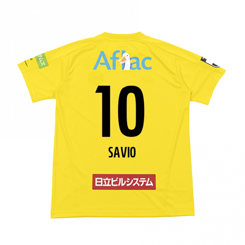 Kids Football Matheus Savio #10 Yellow Black Home Jersey 2024/25 T-Shirt Canada