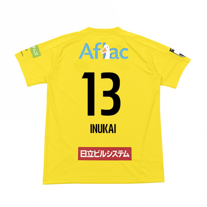 Enfant Football Maillot Tomoya Inukai #13 Jaune Noir Tenues Domicile 2024/25 Canada