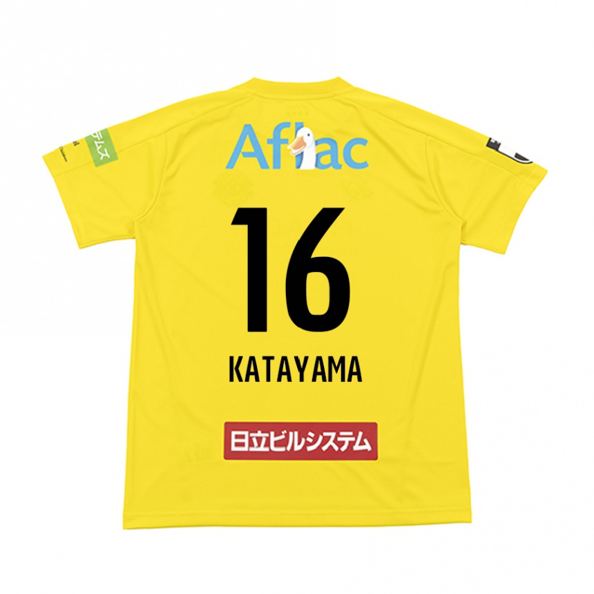 Kids Football Eiichi Katayama #16 Yellow Black Home Jersey 2024/25 T-Shirt Canada