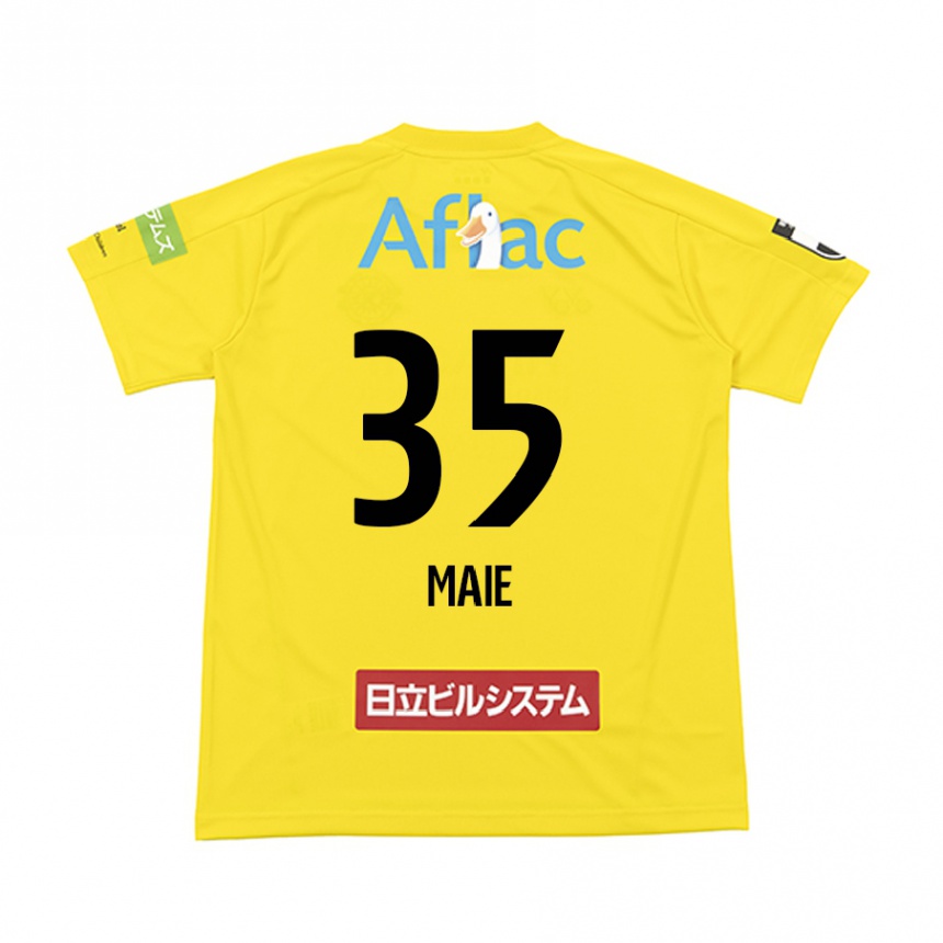 Kids Football Hidetaka Maie #35 Yellow Black Home Jersey 2024/25 T-Shirt Canada