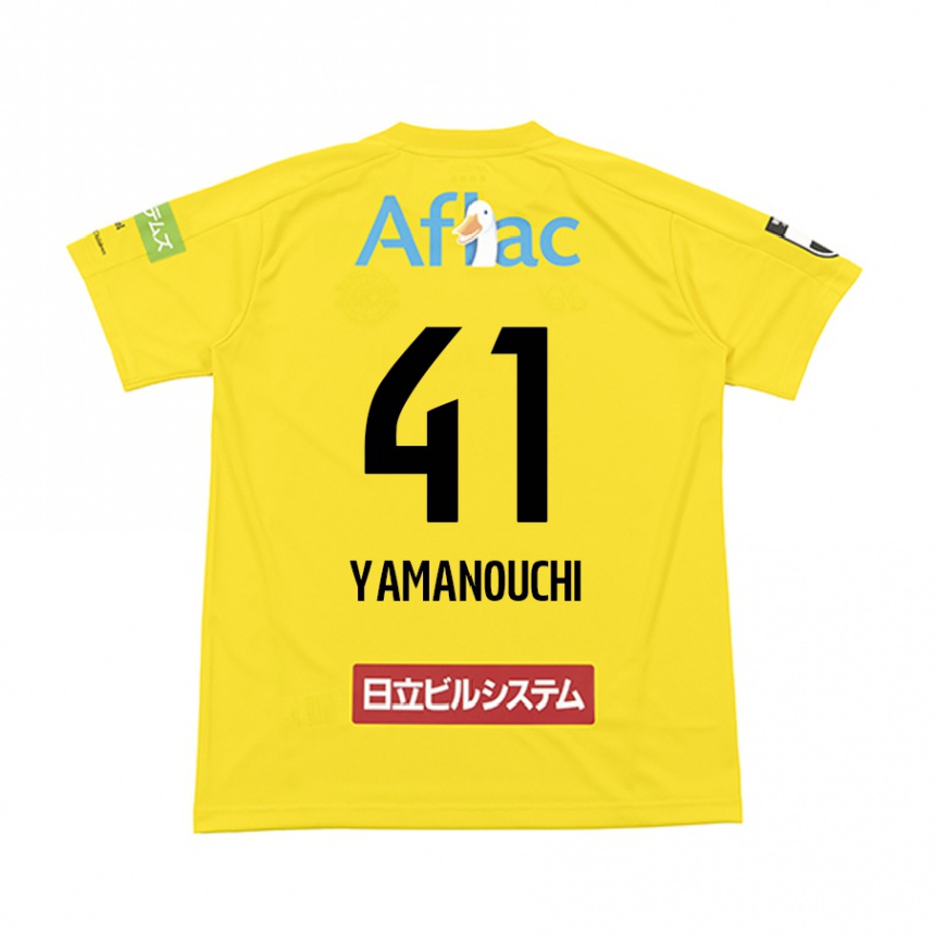 Kids Football Yusei Yamanouchi #41 Yellow Black Home Jersey 2024/25 T-Shirt Canada