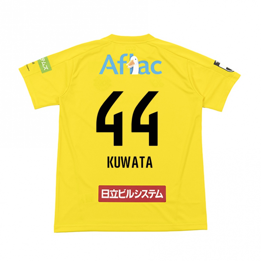 Kids Football Taisei Kuwata #44 Yellow Black Home Jersey 2024/25 T-Shirt Canada