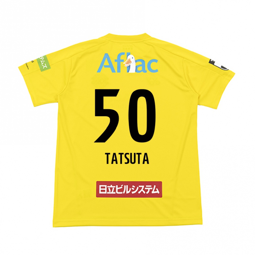 Enfant Football Maillot Yugo Tatsuta #50 Jaune Noir Tenues Domicile 2024/25 Canada