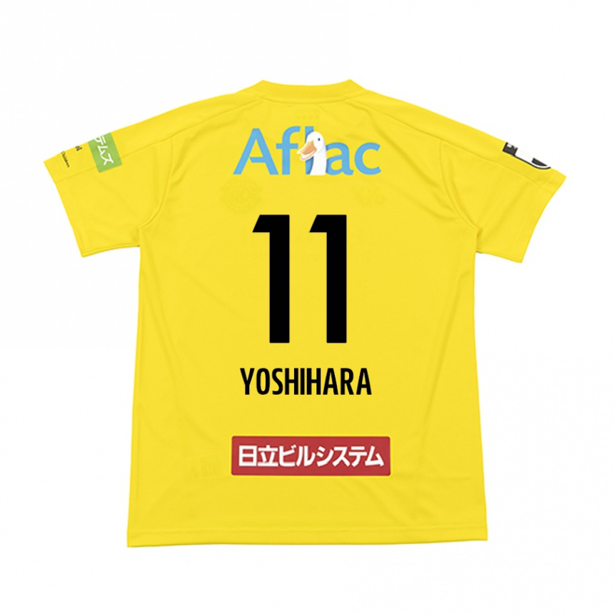 Kids Football Futo Yoshihara #11 Yellow Black Home Jersey 2024/25 T-Shirt Canada