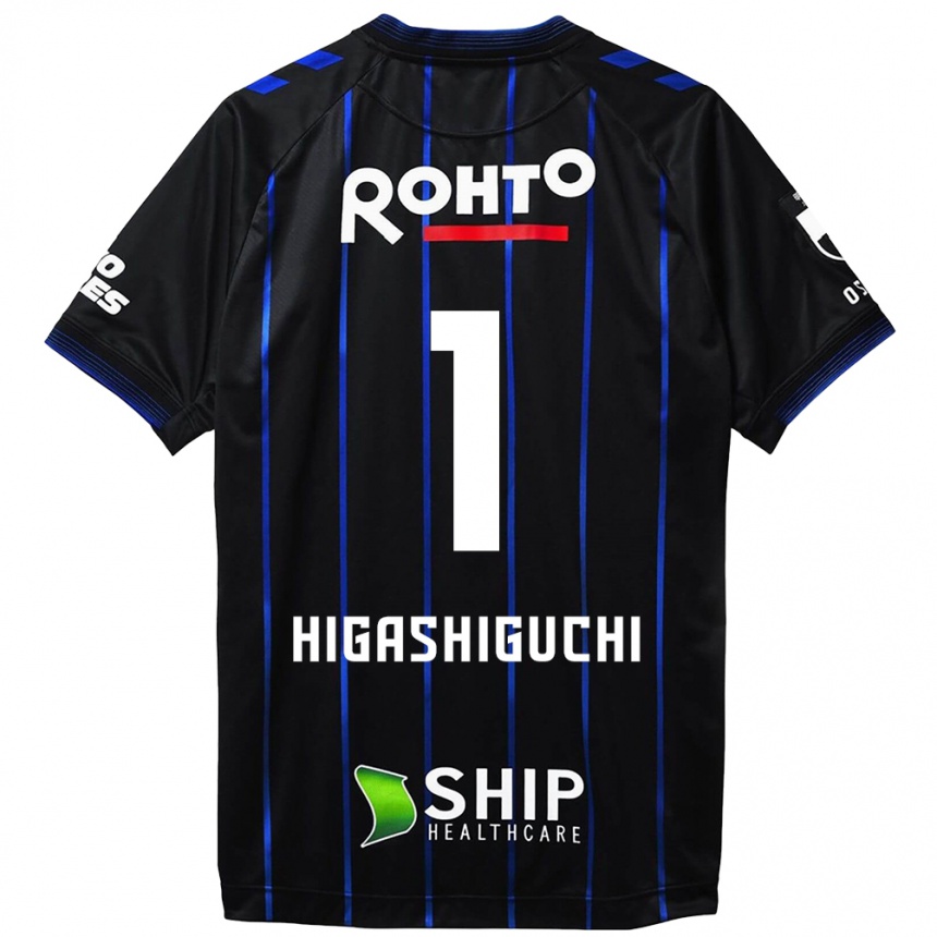 Enfant Football Maillot Masaaki Higashiguchi #1 Noir Bleu Tenues Domicile 2024/25 Canada