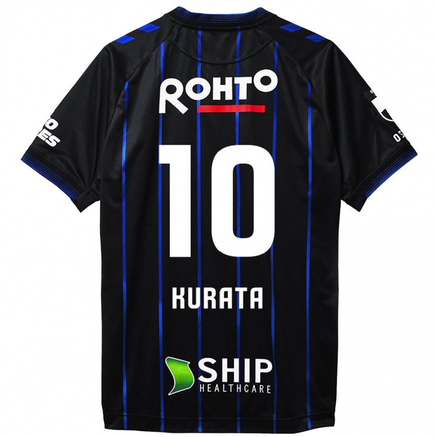 Kids Football Shu Kurata #10 Black Blue Home Jersey 2024/25 T-Shirt Canada