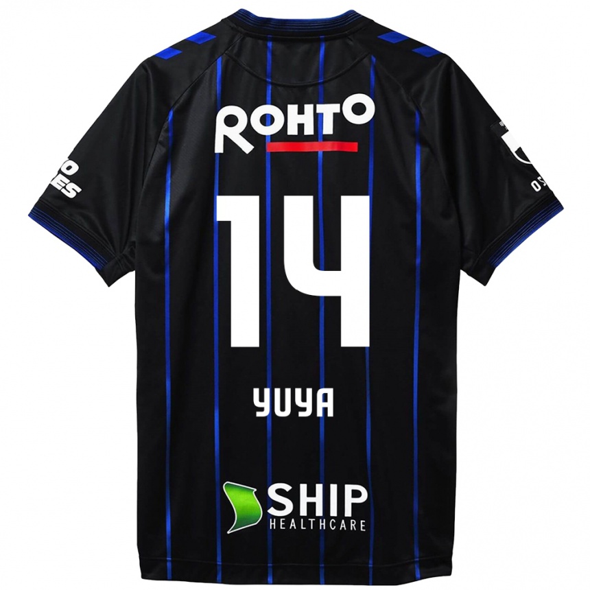 Kids Football Yuya Fukuda #14 Black Blue Home Jersey 2024/25 T-Shirt Canada