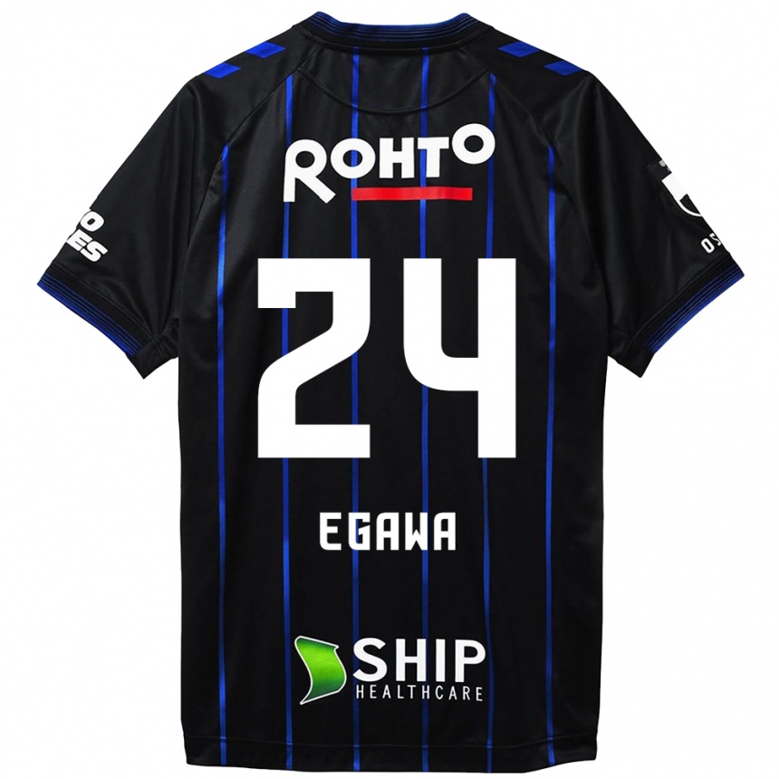 Enfant Football Maillot Yusei Egawa #24 Noir Bleu Tenues Domicile 2024/25 Canada