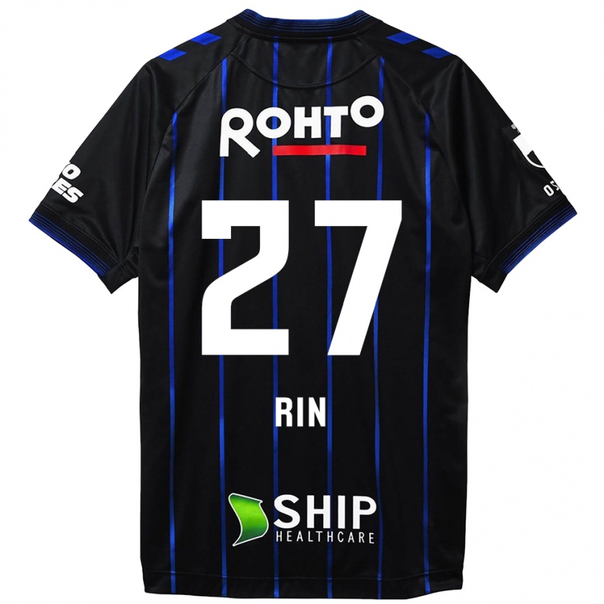 Enfant Football Maillot Rin Mito #27 Noir Bleu Tenues Domicile 2024/25 Canada