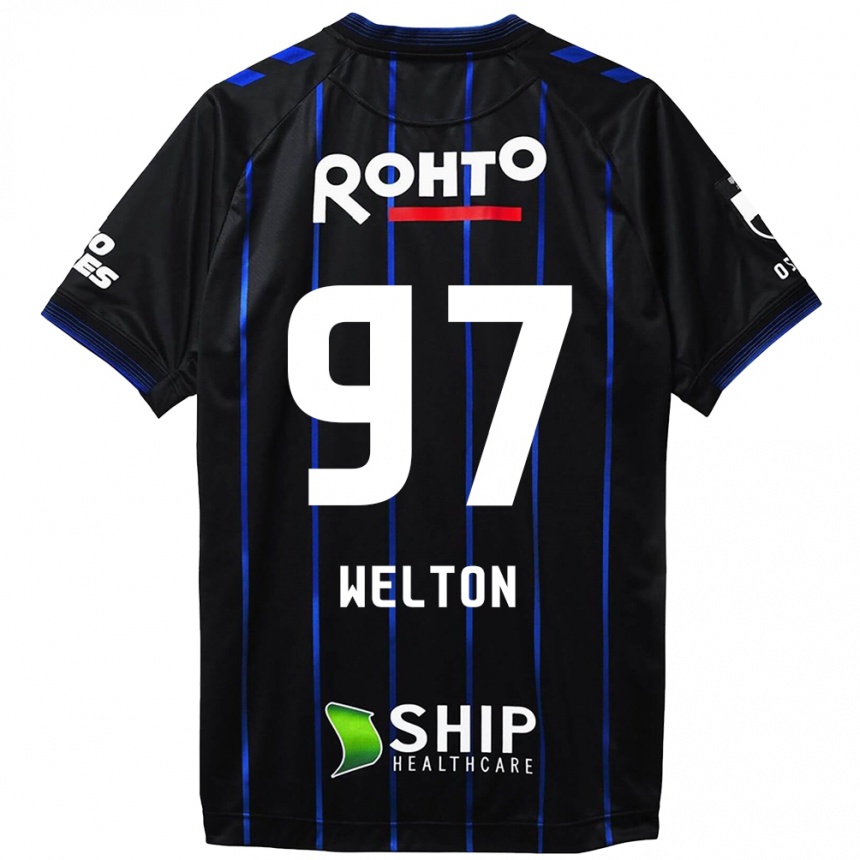 Enfant Football Maillot Welton #97 Noir Bleu Tenues Domicile 2024/25 Canada