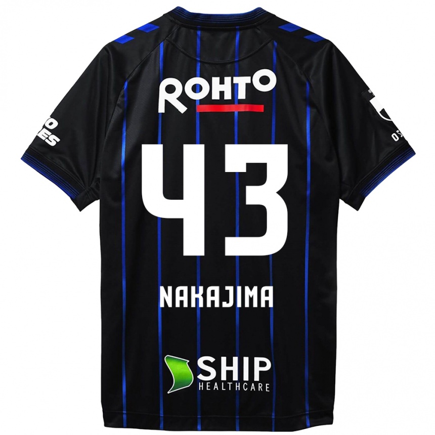 Kids Football Yugo Nakajima #43 Black Blue Home Jersey 2024/25 T-Shirt Canada