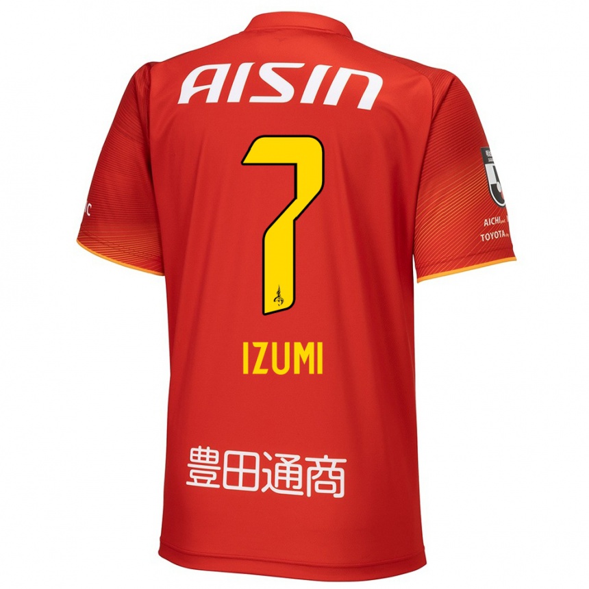 Enfant Football Maillot Ryuji Izumi #7 Rouge Blanc Jaune Tenues Domicile 2024/25 Canada