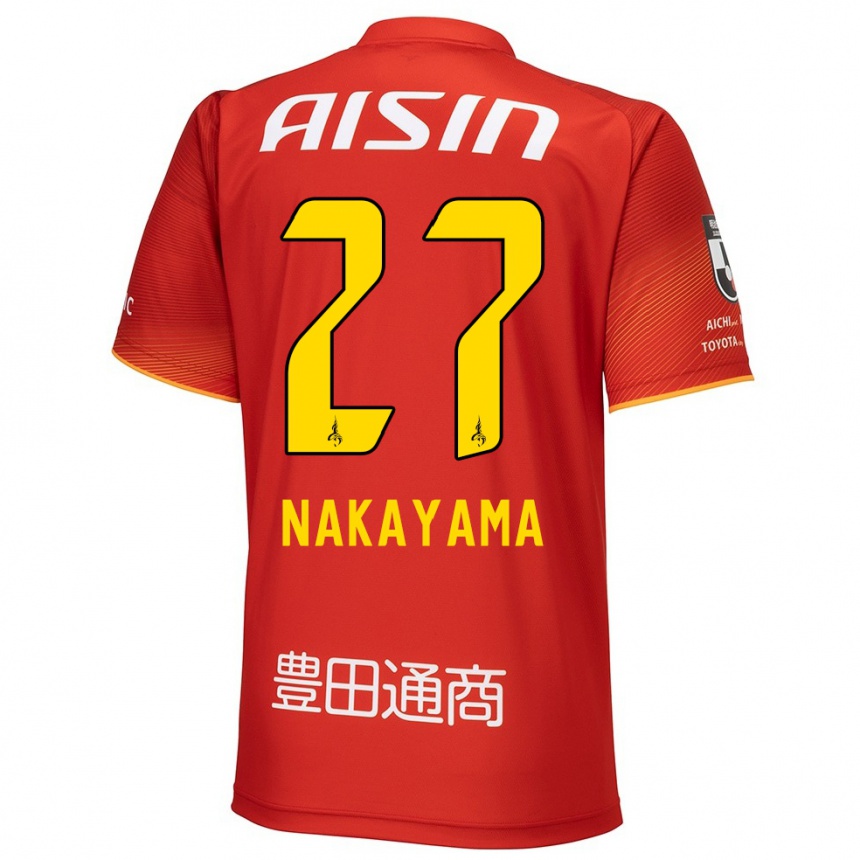 Kids Football Katsuhiro Nakayama #27 Red White Yellow Home Jersey 2024/25 T-Shirt Canada