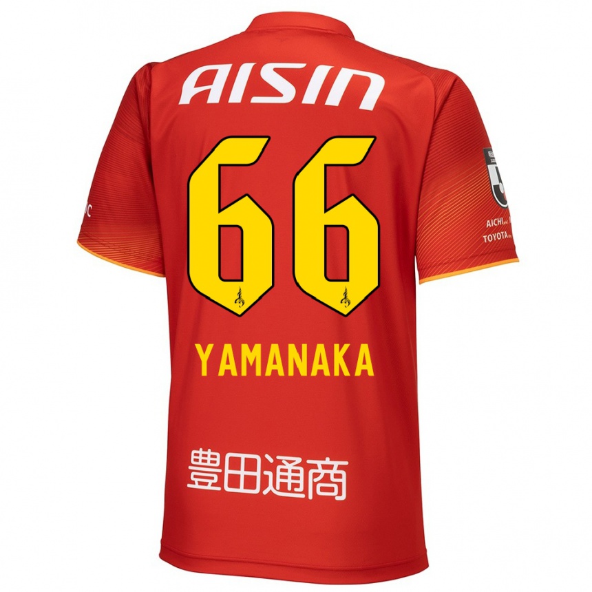 Enfant Football Maillot Ryosuke Yamanaka #66 Rouge Blanc Jaune Tenues Domicile 2024/25 Canada