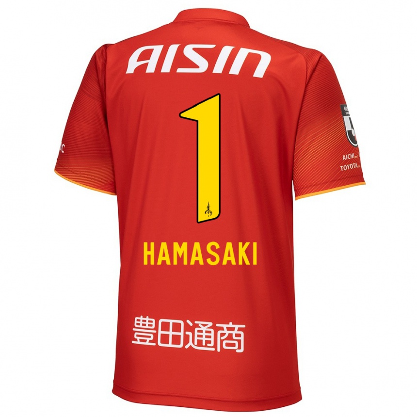 Enfant Football Maillot Shiki Hamasaki #1 Rouge Blanc Jaune Tenues Domicile 2024/25 Canada