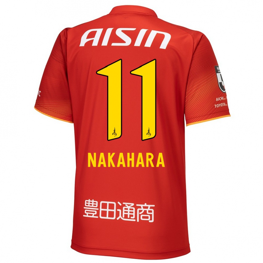 Enfant Football Maillot Sora Nakahara #11 Rouge Blanc Jaune Tenues Domicile 2024/25 Canada