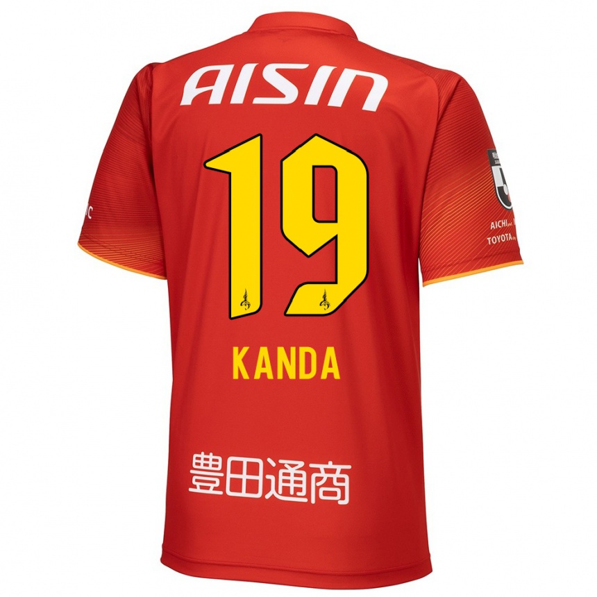 Enfant Football Maillot Ryu Kanda #19 Rouge Blanc Jaune Tenues Domicile 2024/25 Canada