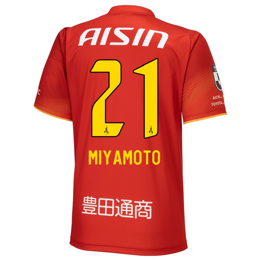 Enfant Football Maillot Kodai Miyamoto #21 Rouge Blanc Jaune Tenues Domicile 2024/25 Canada