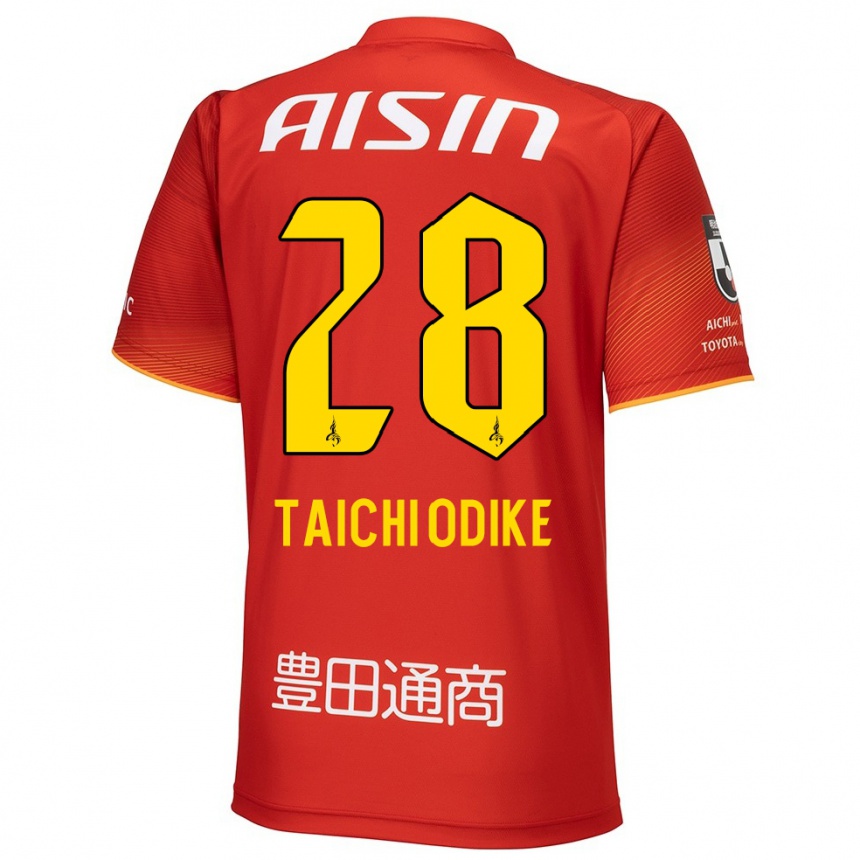 Kids Football Chisom Taichi Odike #28 Red White Yellow Home Jersey 2024/25 T-Shirt Canada