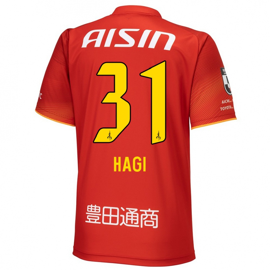 Enfant Football Maillot Hiroaki Hagi #31 Rouge Blanc Jaune Tenues Domicile 2024/25 Canada