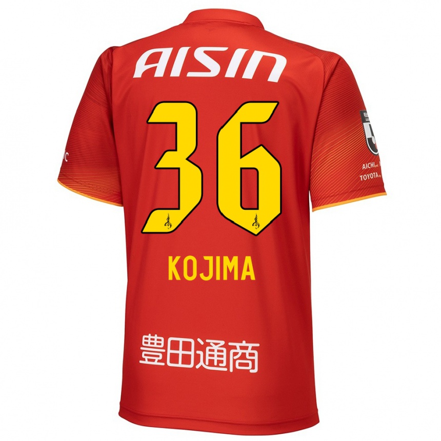 Kids Football Aoto Kojima #36 Red White Yellow Home Jersey 2024/25 T-Shirt Canada