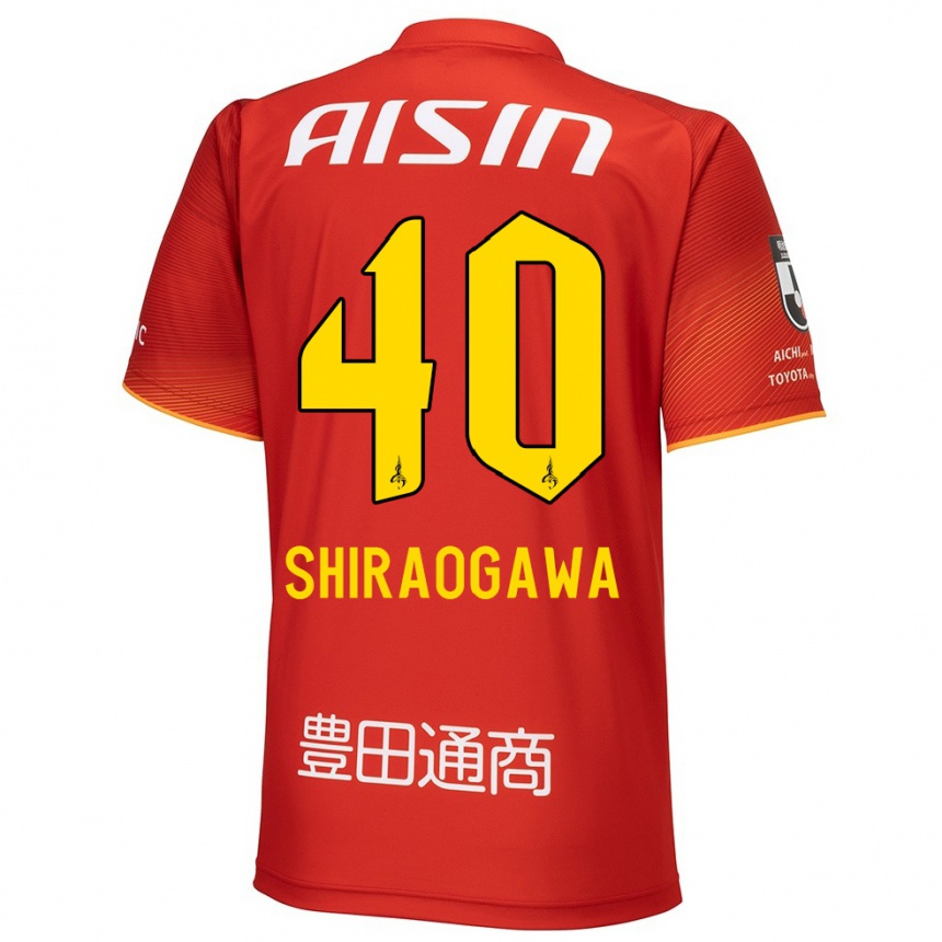 Enfant Football Maillot Rekuto Shiraogawa #40 Rouge Blanc Jaune Tenues Domicile 2024/25 Canada