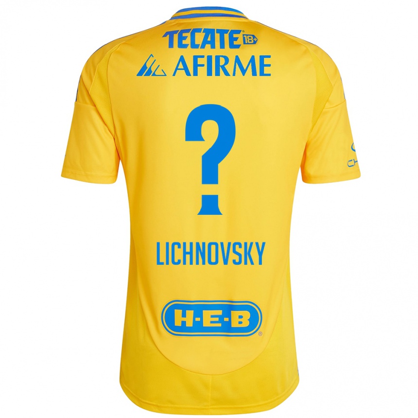 Kids Football Igor Lichnovsky #0 Gold Yellow Home Jersey 2024/25 T-Shirt Canada